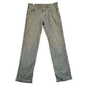 Prana Denim Carpenter Pants Mens 34x34 Green Workwear Utility (Fits 33x32.5)